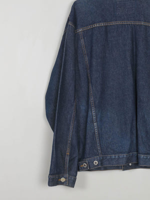 Men's Blue Vintage Denim Jacket Indigo L - The Harlequin