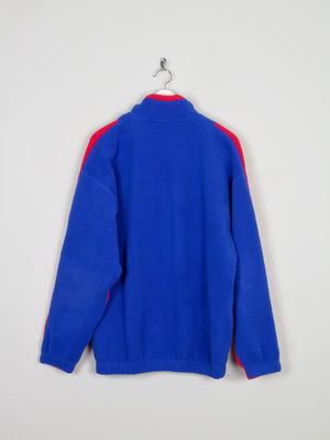Men's Bright Vintage Snowboarding Style Fleece Pullover M/L - The Harlequin