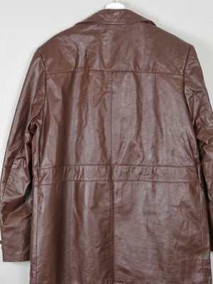 Men's Burgundy Vintage Leather Jacket Sears Size 44 /Large - The Harlequin