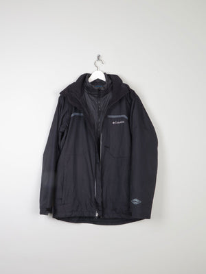 Men's Columbia Black New York Treasure Waterproof Thickened Trinity Storm -coat  M - The Harlequin