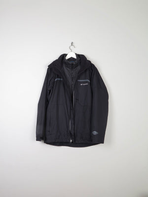 Men's Columbia Black New York Treasure Waterproof Thickened Trinity Storm -coat  M - The Harlequin