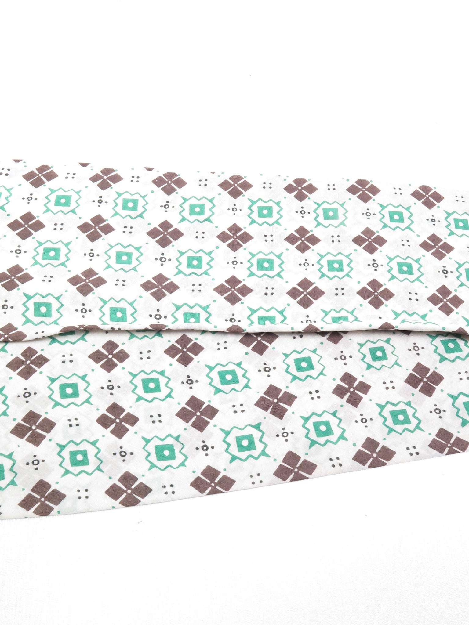 Men’s Cream, Brown & Green Scarf - The Harlequin