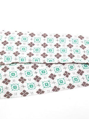 Men’s Cream, Brown & Green Scarf - The Harlequin