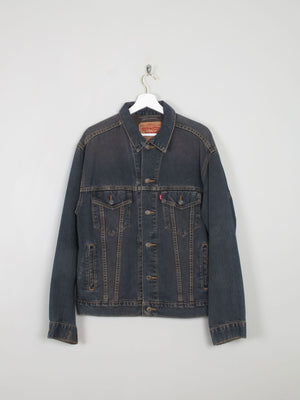 Men's Dark Blue Vintage Denim Jacket M - The Harlequin