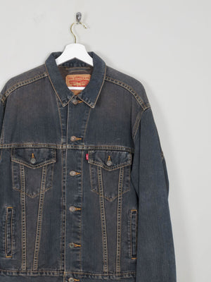 Men's Dark Blue Vintage Denim Jacket M - The Harlequin
