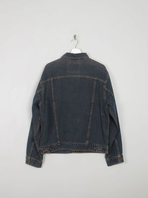 Men's Dark Blue Vintage Denim Jacket M - The Harlequin