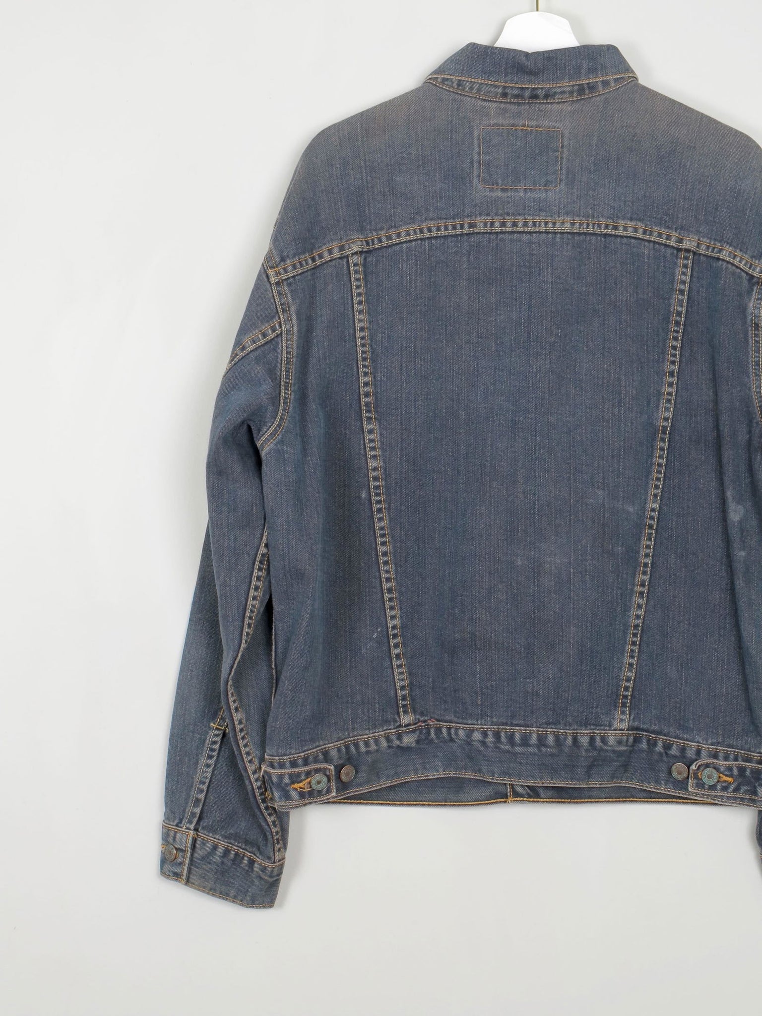 Men's Dark Blue Vintage Denim Jacket M - The Harlequin