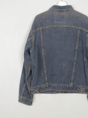 Men's Dark Blue Vintage Denim Jacket M - The Harlequin
