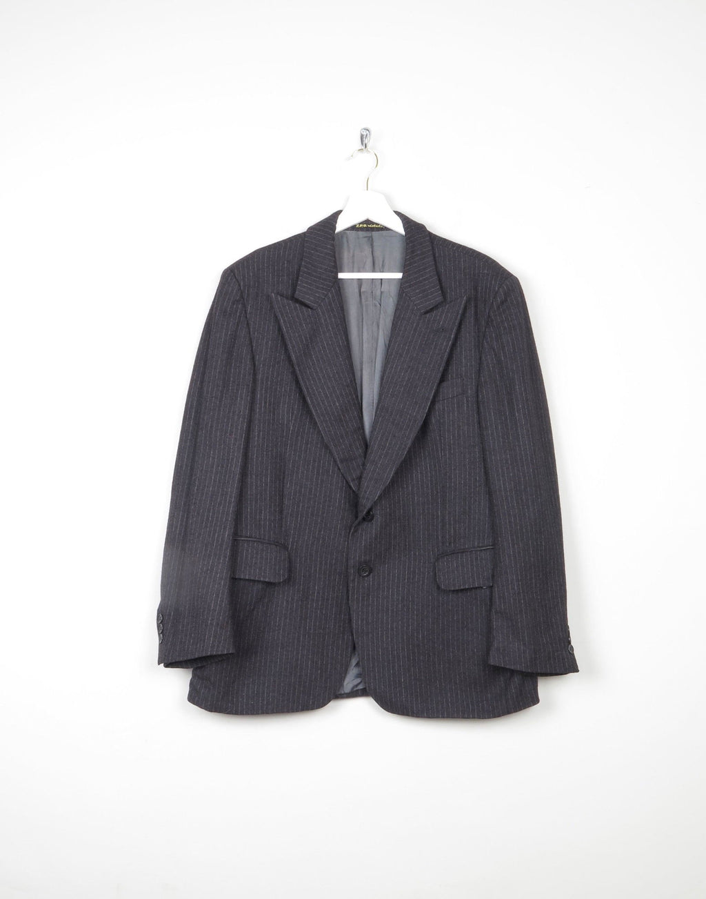 Men's Dark Grey 1970s Pinstripe Jacket 42" - The Harlequin