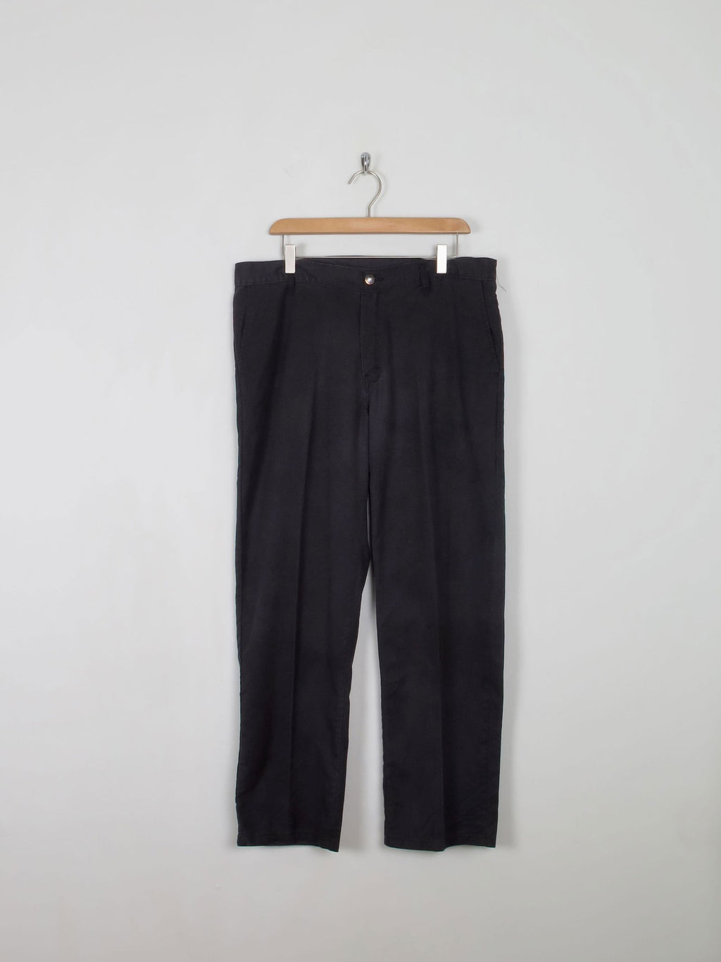 Men's Dickie Vintage Trousers Black 34/30 - The Harlequin
