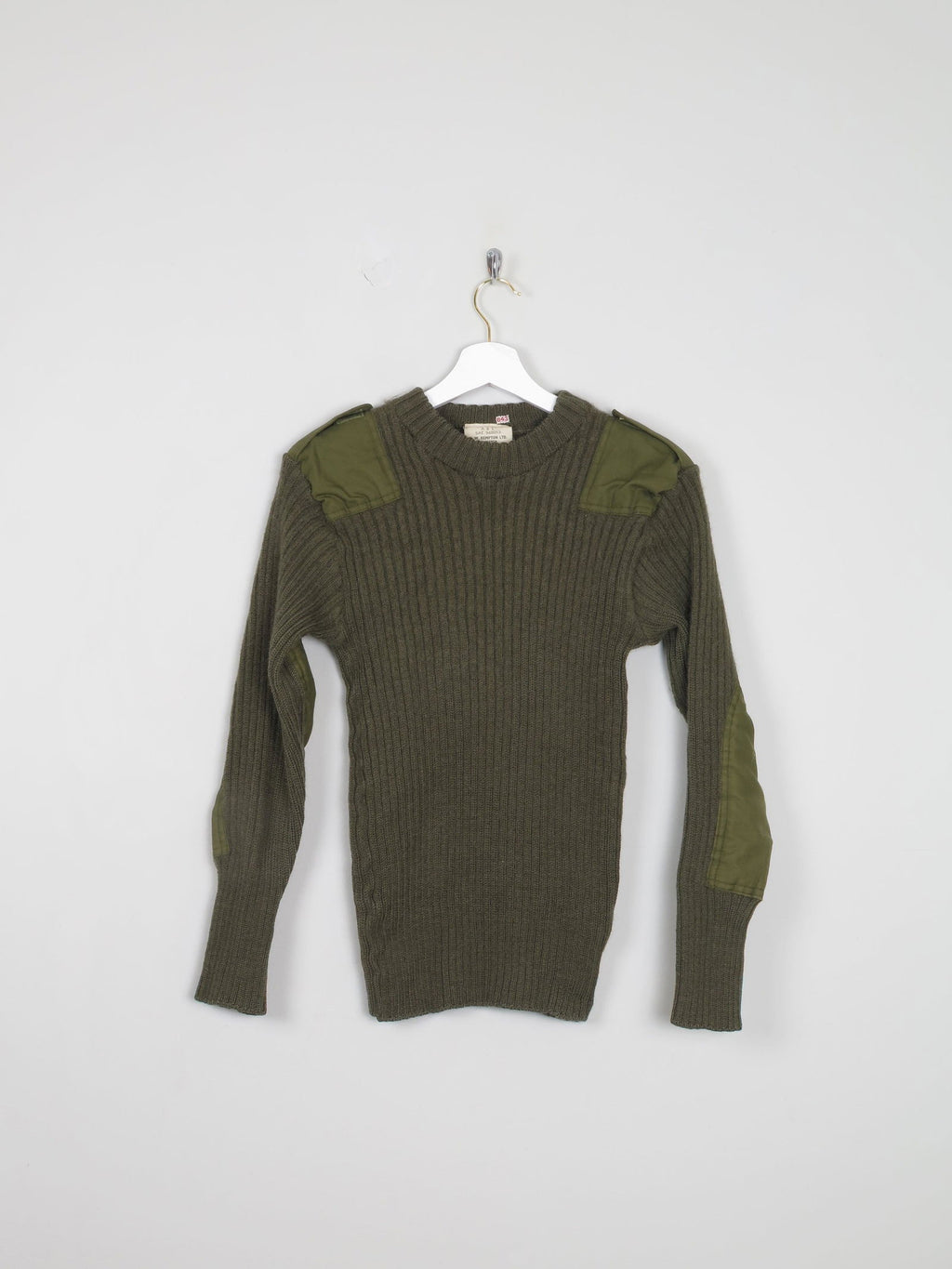 Men's Green Army Jumper XS - The Harlequin