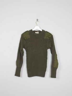 Men's Green Army Jumper XS - The Harlequin