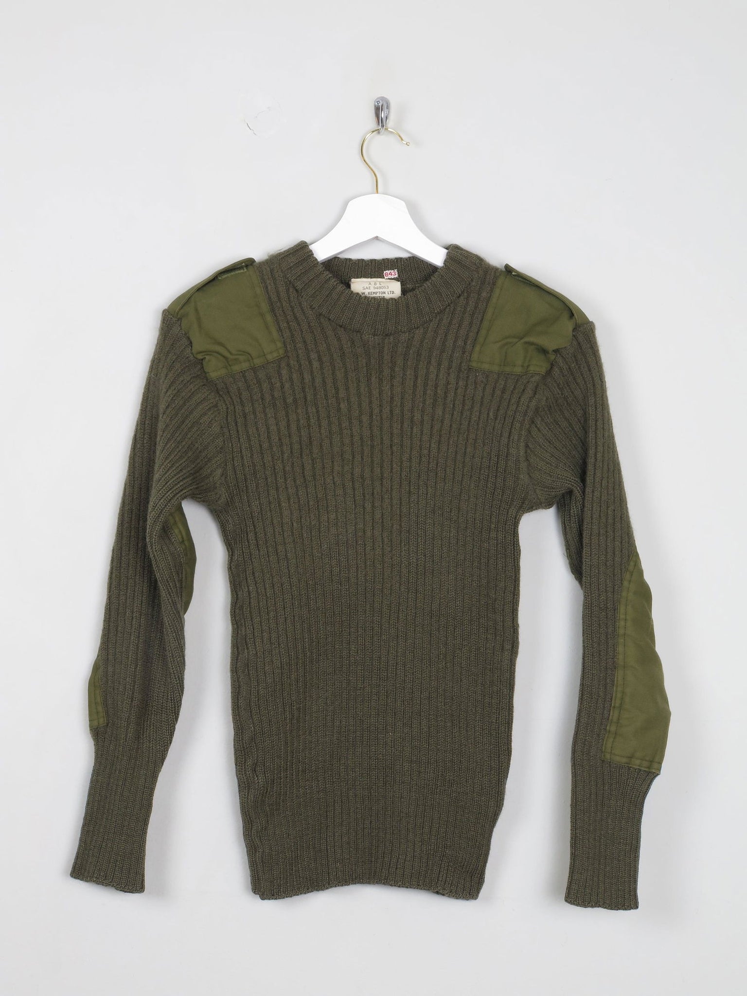 Men's Green Army Jumper XS - The Harlequin