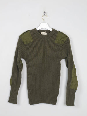 Men's Green Army Jumper XS - The Harlequin