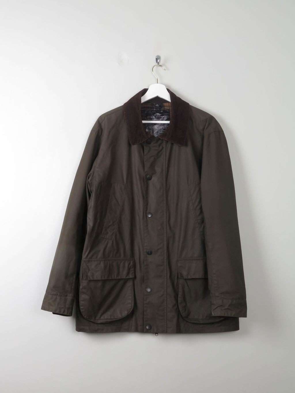 Men's Green Crane Wax Jacket M - The Harlequin