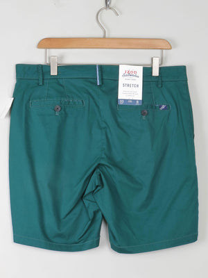 Men's Green Izod Shorts New 33"W - The Harlequin