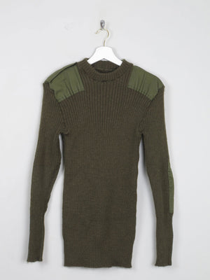 Men's Green Vintage Army Jumper S/M - The Harlequin
