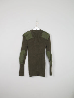 Men's Green Vintage Army Jumper S/M - The Harlequin