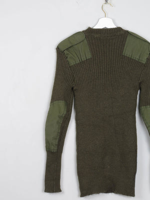 Men's Green Vintage Army Jumper S/M - The Harlequin