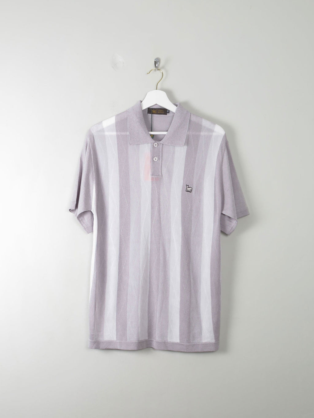 Men's Grey Italian Vintage Polo Top M Unworn - The Harlequin