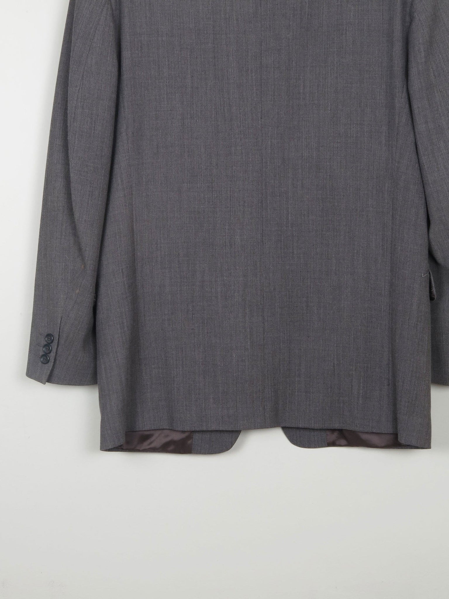 Men's Grey Three Piece Vintage Suit 38" {Oversized Jacket} - The Harlequin