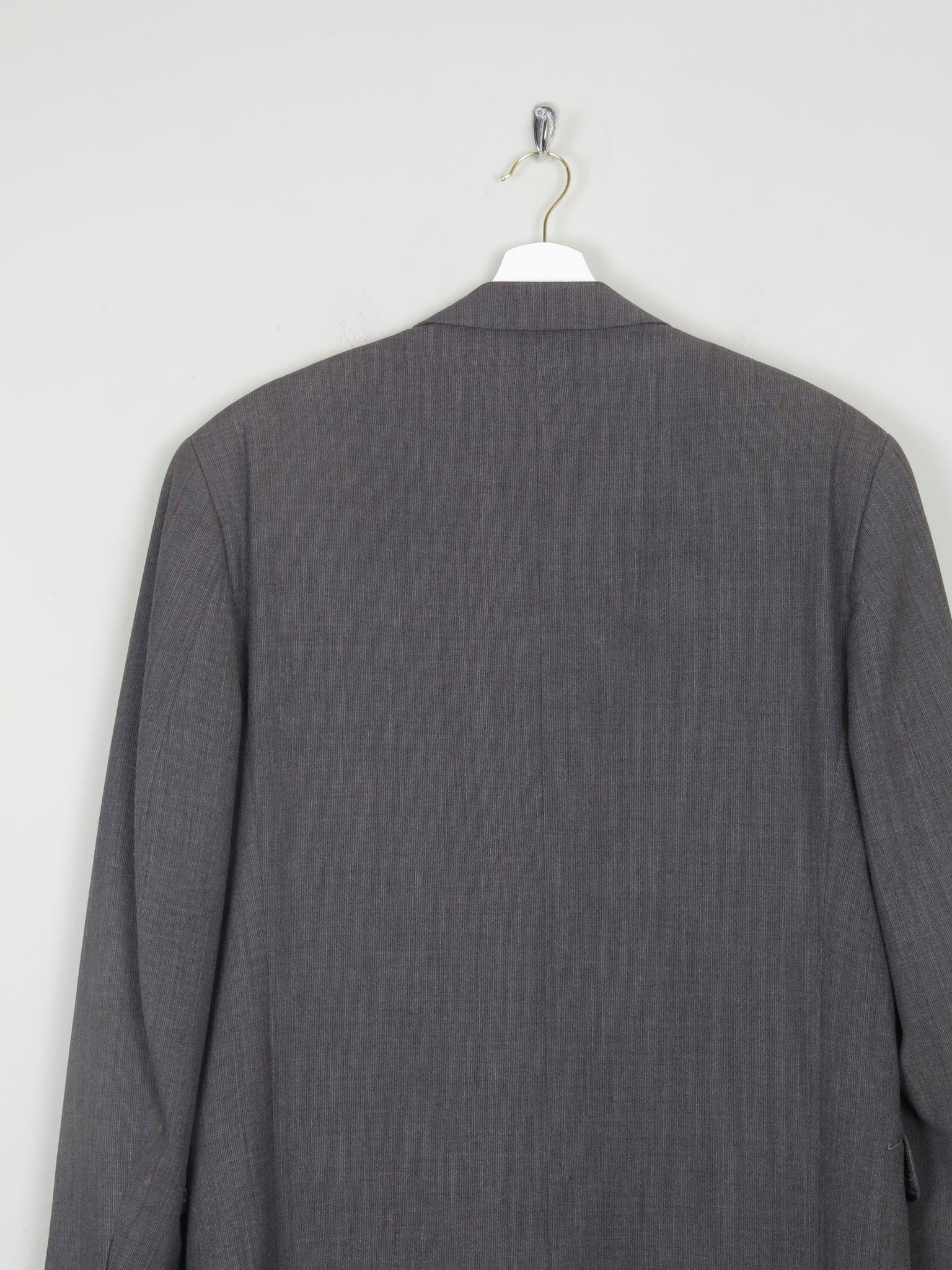 Men's Grey Three Piece Vintage Suit 38" {Oversized Jacket} - The Harlequin