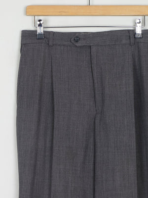 Men's Grey Three Piece Vintage Suit 38" {Oversized Jacket} - The Harlequin