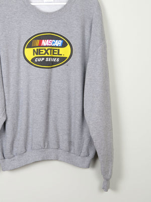 Men's Grey Vintage Nascar Sweatshirt L/XL - The Harlequin