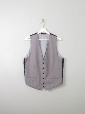 Men's Grey Vintage Waistcoat S/M - The Harlequin