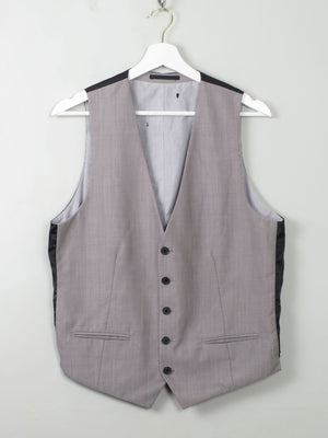 Men's Grey Vintage Waistcoat S/M - The Harlequin