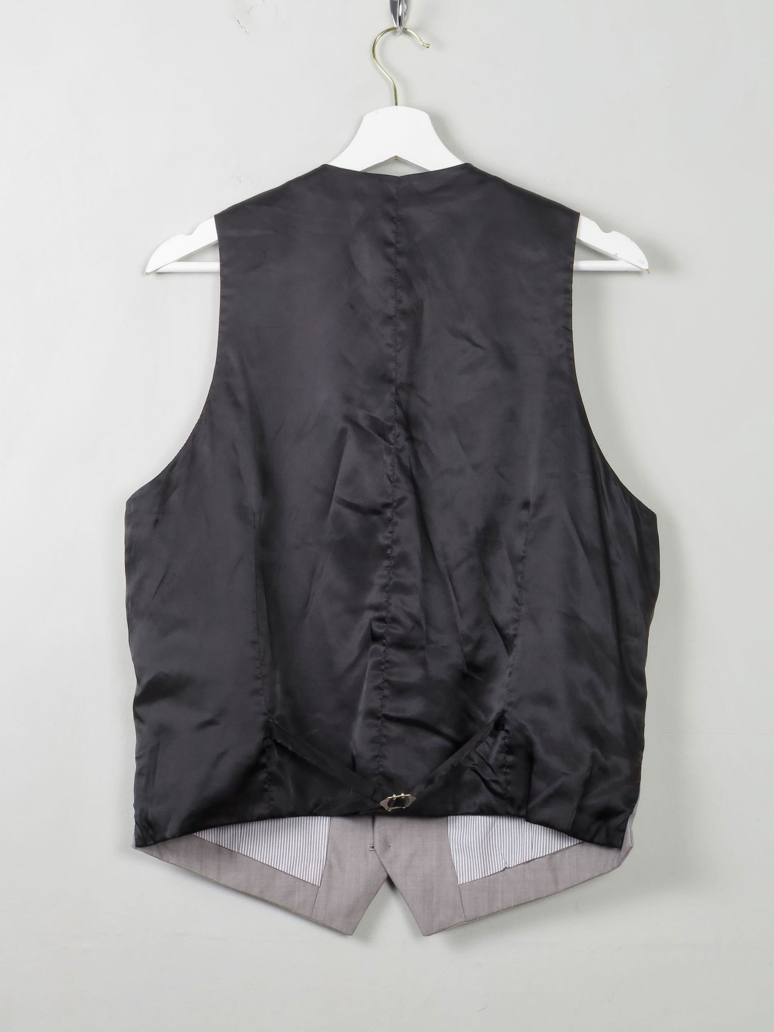 Men's Grey Vintage Waistcoat S/M - The Harlequin