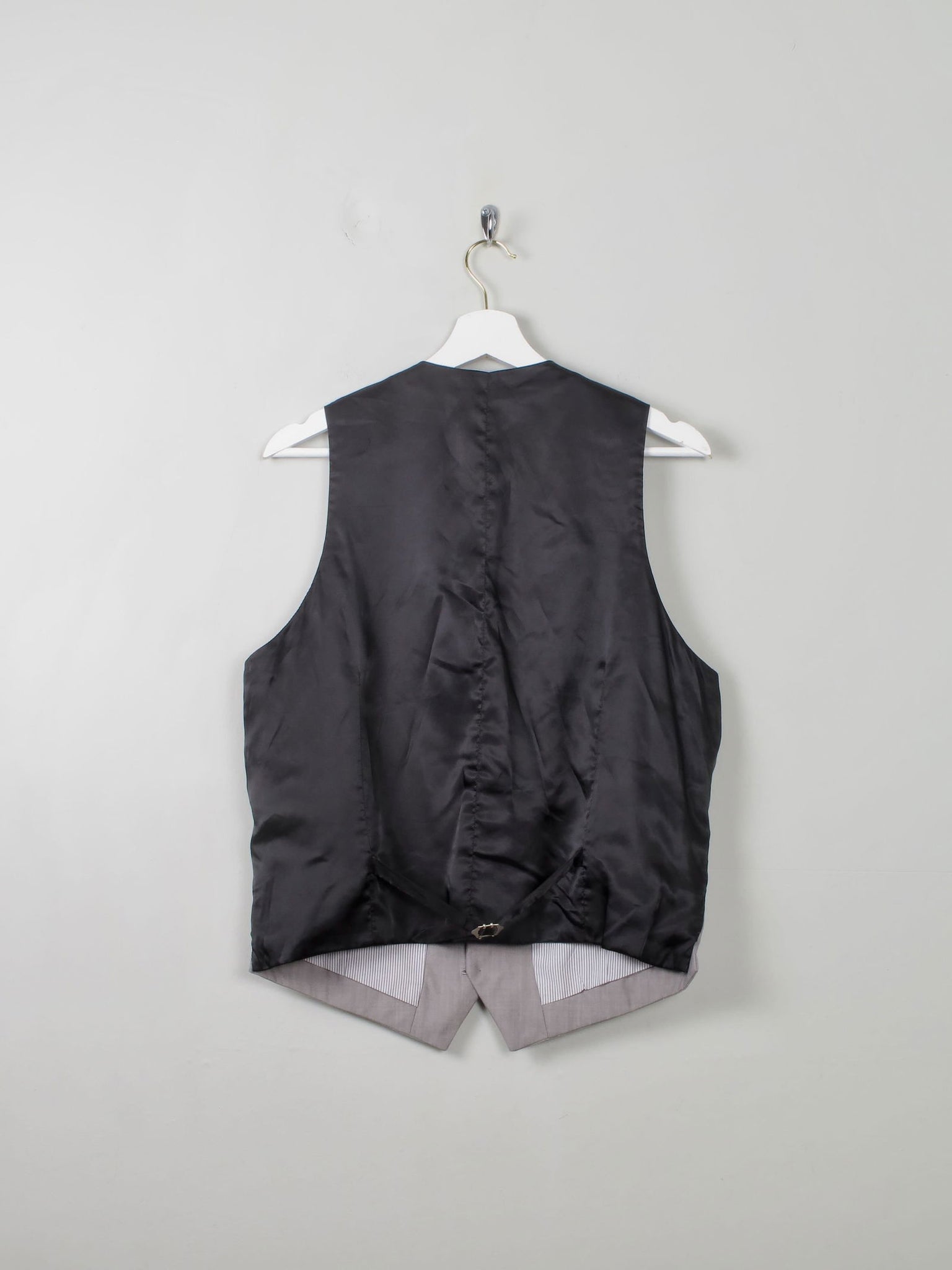 Men's Grey Vintage Waistcoat S/M - The Harlequin