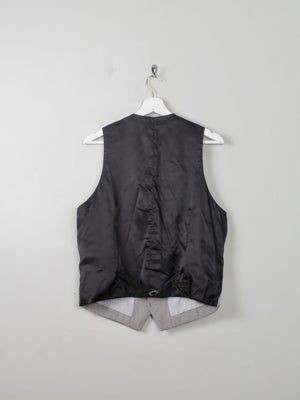 Men's Grey Vintage Waistcoat S/M - The Harlequin