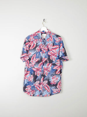 Men's Hawaiian Vintage Style American Eagle Short Sleeve Shirt L - The Harlequin