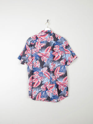 Men's Hawaiian Vintage Style American Eagle Short Sleeve Shirt L - The Harlequin