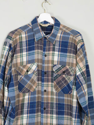 Men’s Heavy Quality Vintage Flannel Shirt L - The Harlequin