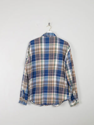 Men’s Heavy Quality Vintage Flannel Shirt L - The Harlequin