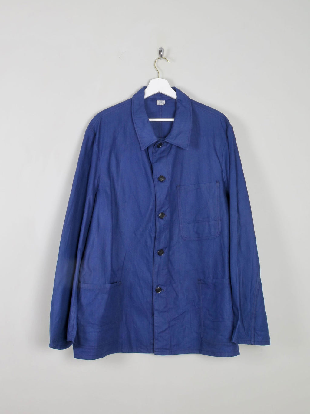 Men's Indigo Vintage Blue Work Jacket L - The Harlequin