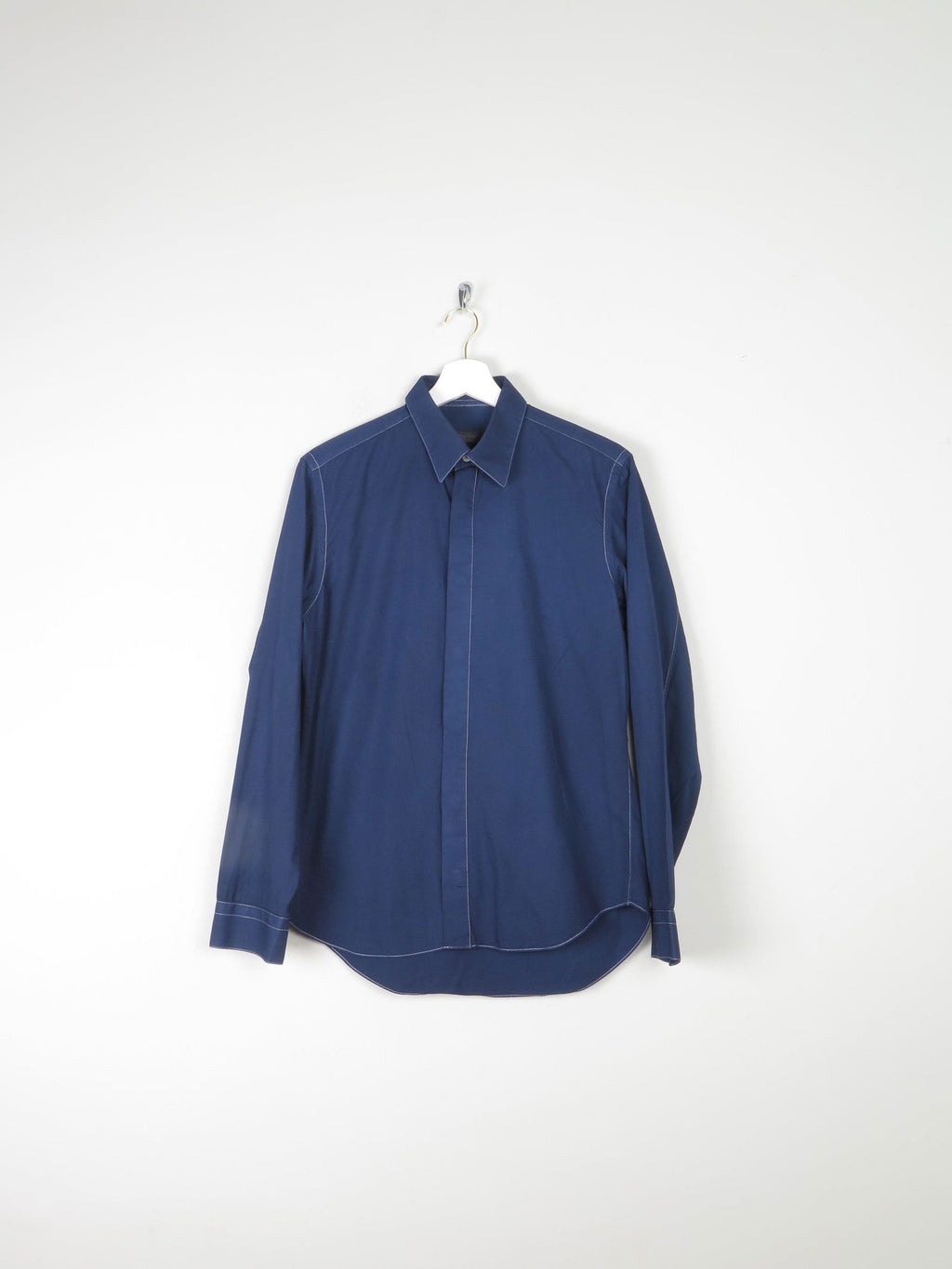 Men's Indigo Vintage Calvin Klein Fitted Shirt S/M - The Harlequin