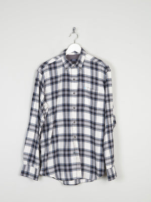 Men's Izod Vintage Flannel Blue & White Shirt M - The Harlequin