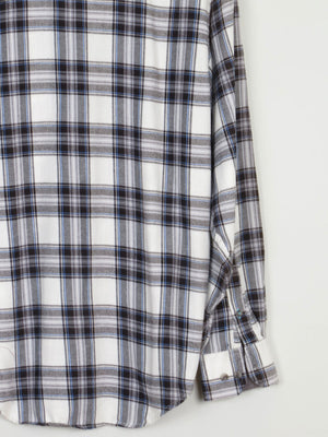 Men's Izod Vintage Flannel Blue & White Shirt M - The Harlequin