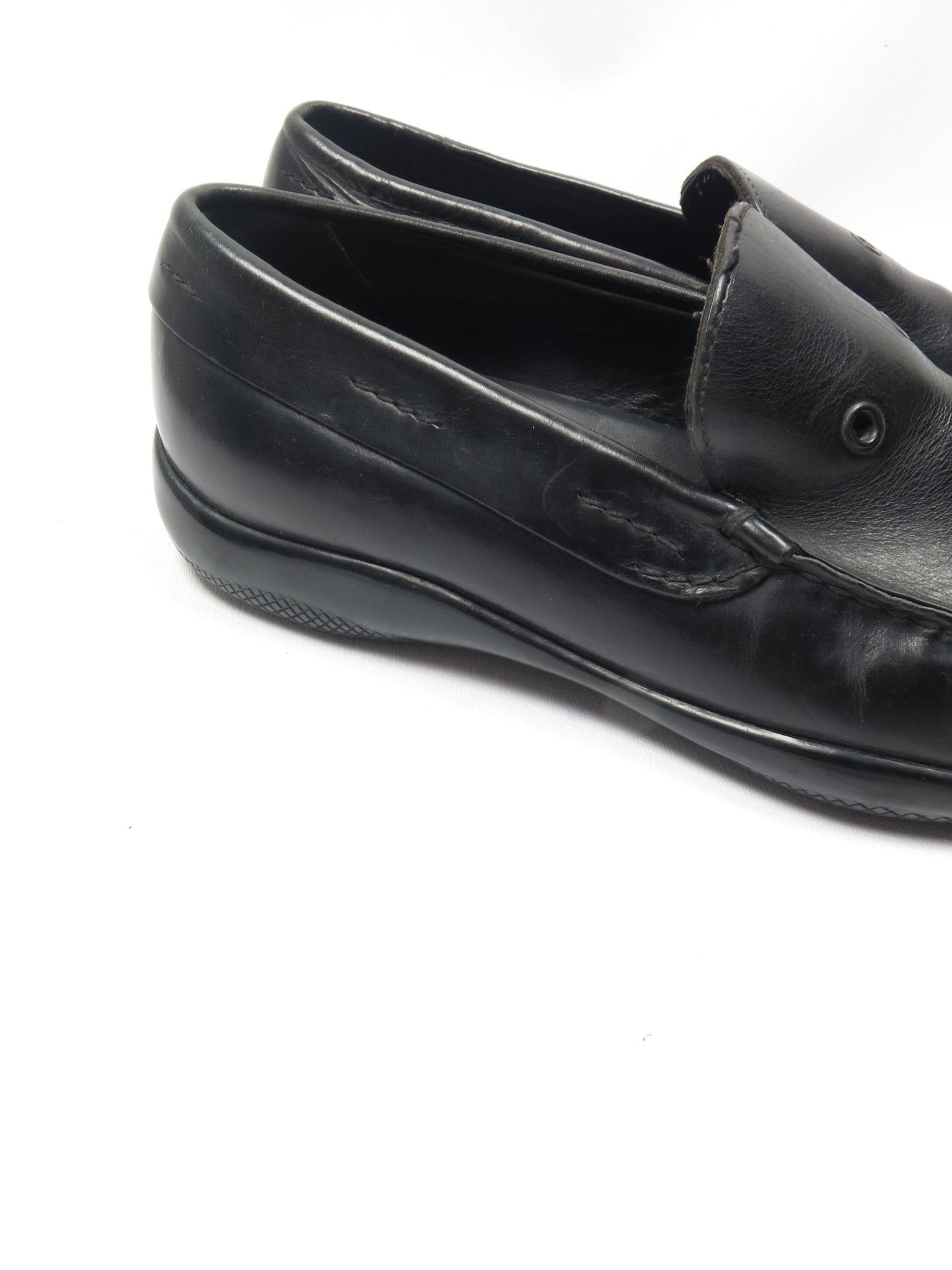 Men’s Leather Prada Loafers 9 UK 42 Eu - The Harlequin