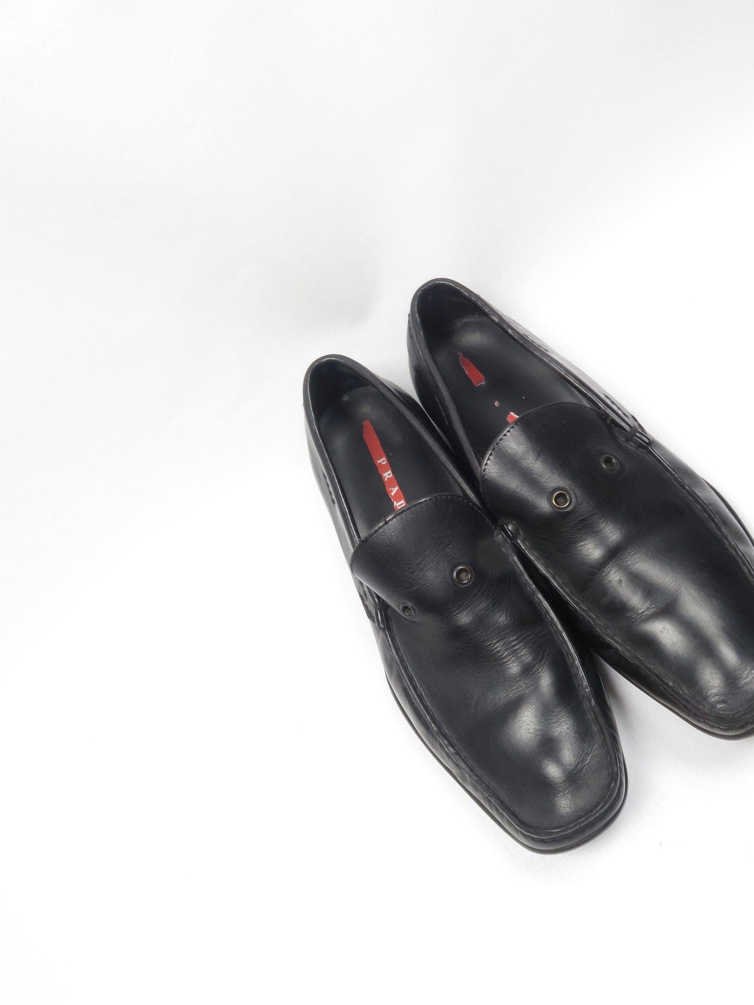 Men’s Leather Prada Loafers 9 UK 42 Eu - The Harlequin