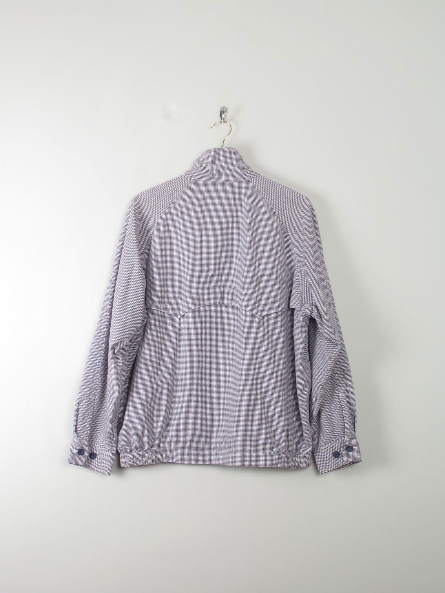 Men's Blue Check Vintage Musingwear Penguin Check Harrington Jacket L - The Harlequin