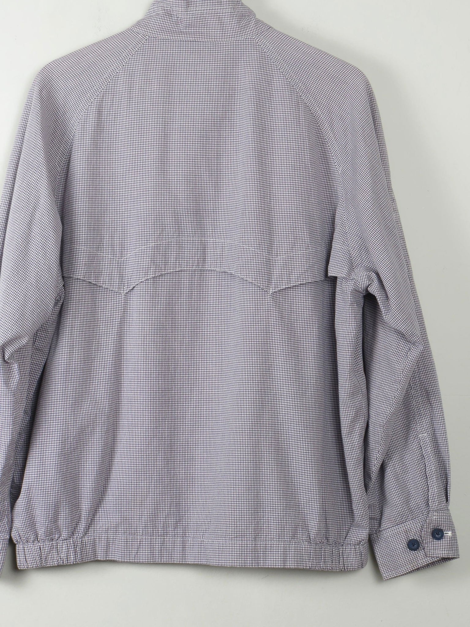 Men's Blue Check Vintage Musingwear Penguin Check Harrington Jacket L - The Harlequin