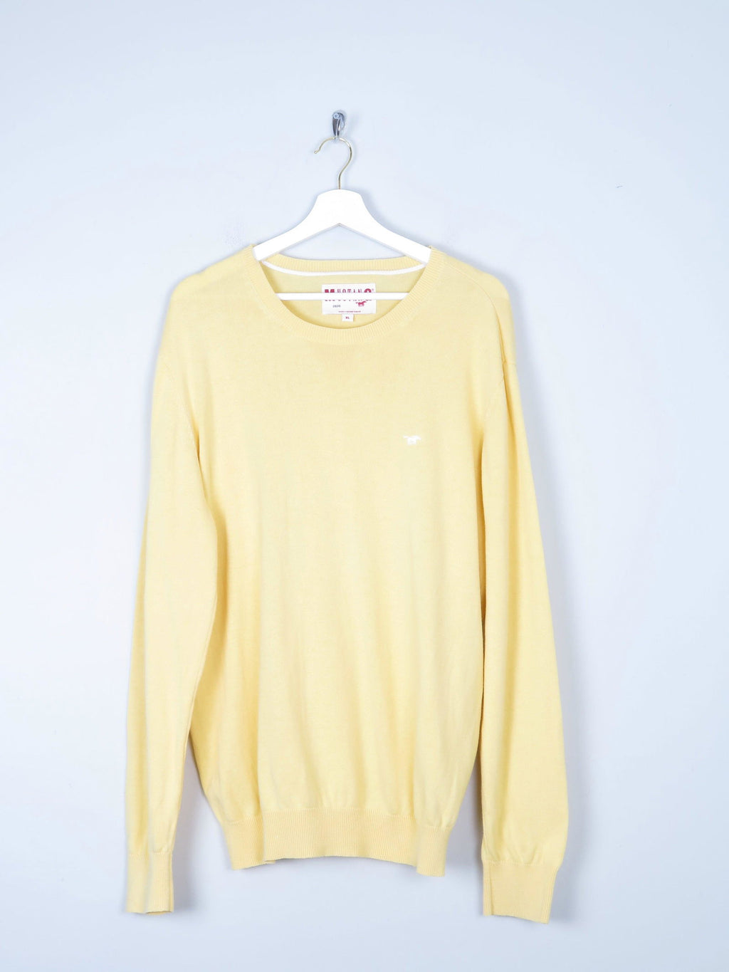 Men's Mustang Yellow Cotton Jumper XL - The Harlequin