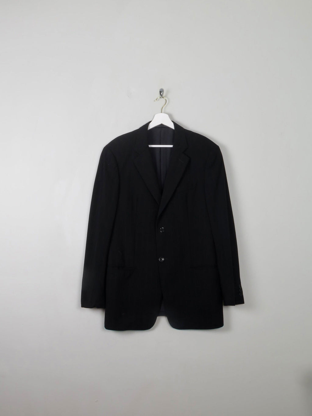 Men's Vintage Navy Armani Jacket Pinstripe 40" - The Harlequin