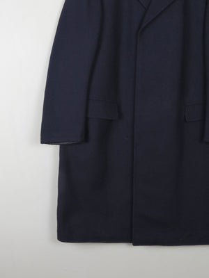 Men's Navy Crombie Overcoat  Coat XL 46" - The Harlequin