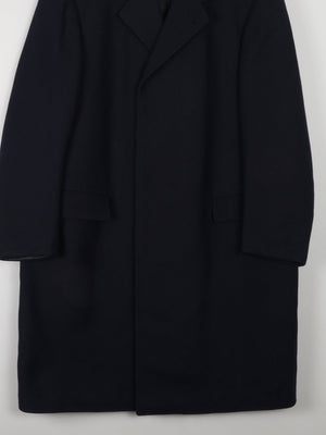 Men's Navy Crombie Overcoat  Coat XL 46" - The Harlequin