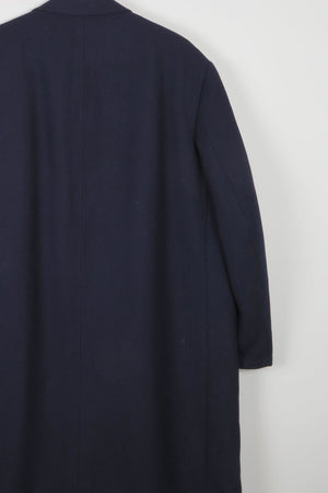 Men's Navy Crombie Overcoat  Coat XL 46" - The Harlequin